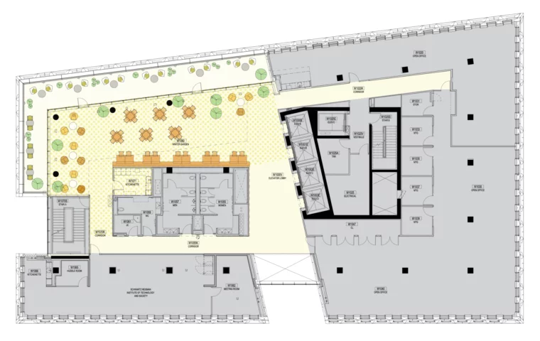 West-Tower level 10 rentable area floorplan