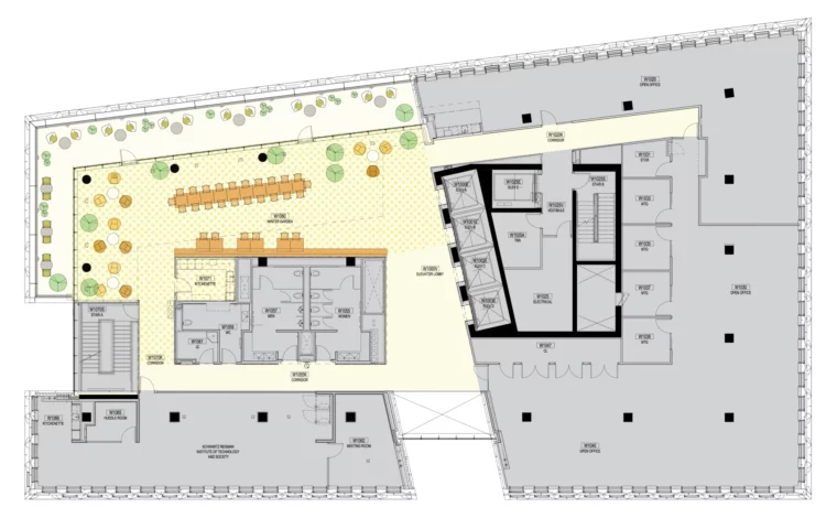 West-Tower level 10 rentable area floorplan