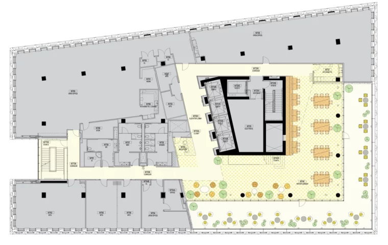 West-Tower level 7 rentable area floorplan