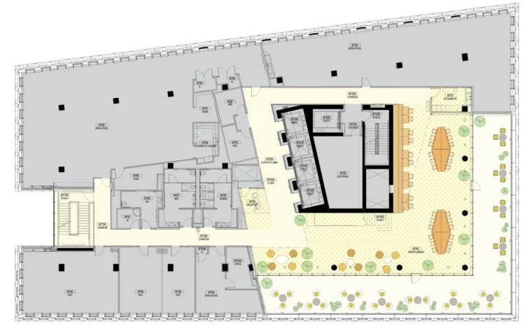 West-Tower level 7 rentable area floorplan